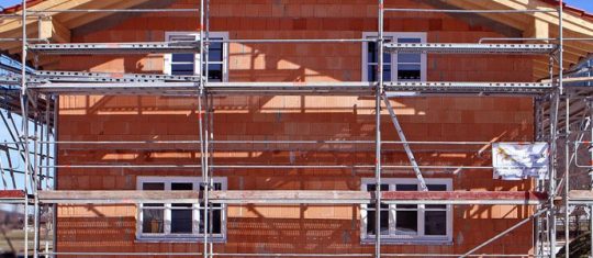 chantier de construction d'une maison