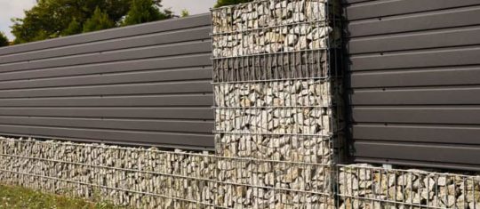 Clôture de mur en gabion