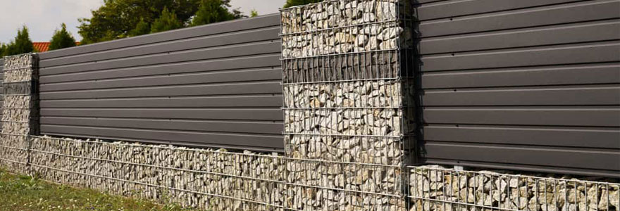 Clôture de mur en gabion